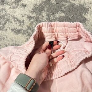 Pink Quilted Waistband Pants